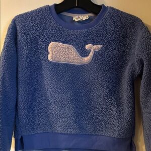 Vineyard Vines Blue Sherpa Whale Pullover